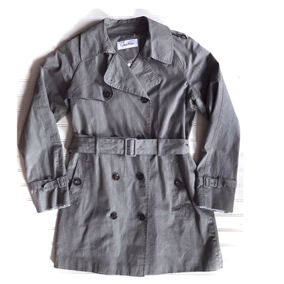 Calvin Klein Jackets & Blazers - Calvin Klein trench coat grey woman’s Sz M